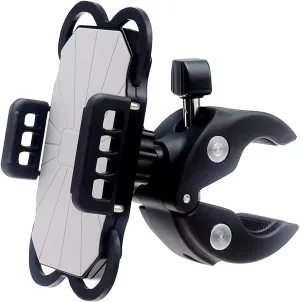 Cell Phone Holder Mount for Golf Cart,Golf Push Cart,Bicycle/Motorcycle/Scooter,Exercise Spin Bike,Treadmill,Microphone/Drum Stand,Stroller,Boat,Fits for Most Smartphones,Adjustable & Stable