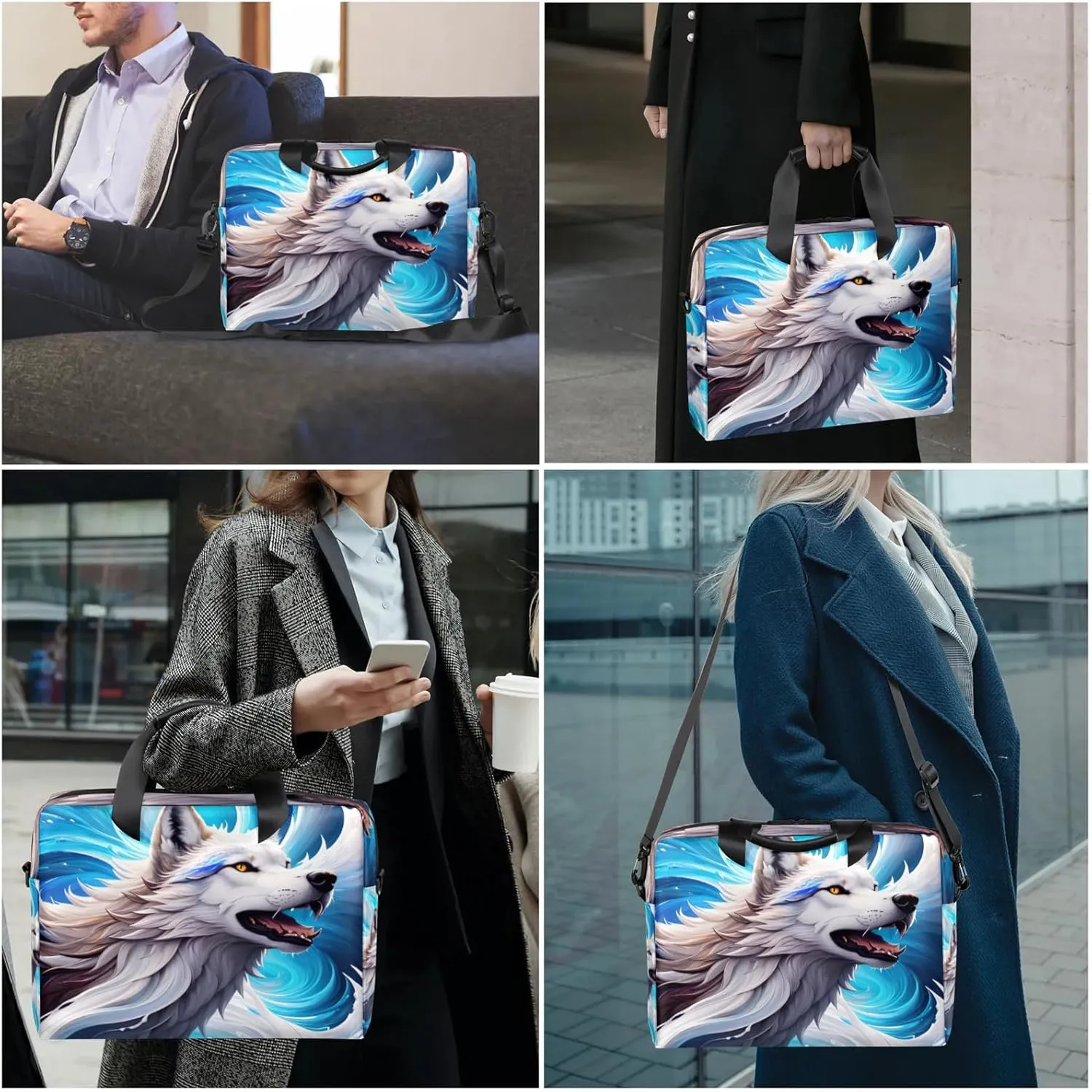 cfpolar Laptop Bag Laptop Satchel Briefcase Adjustable shoulder Carrying for 15 inch-16 inch Laptop-3