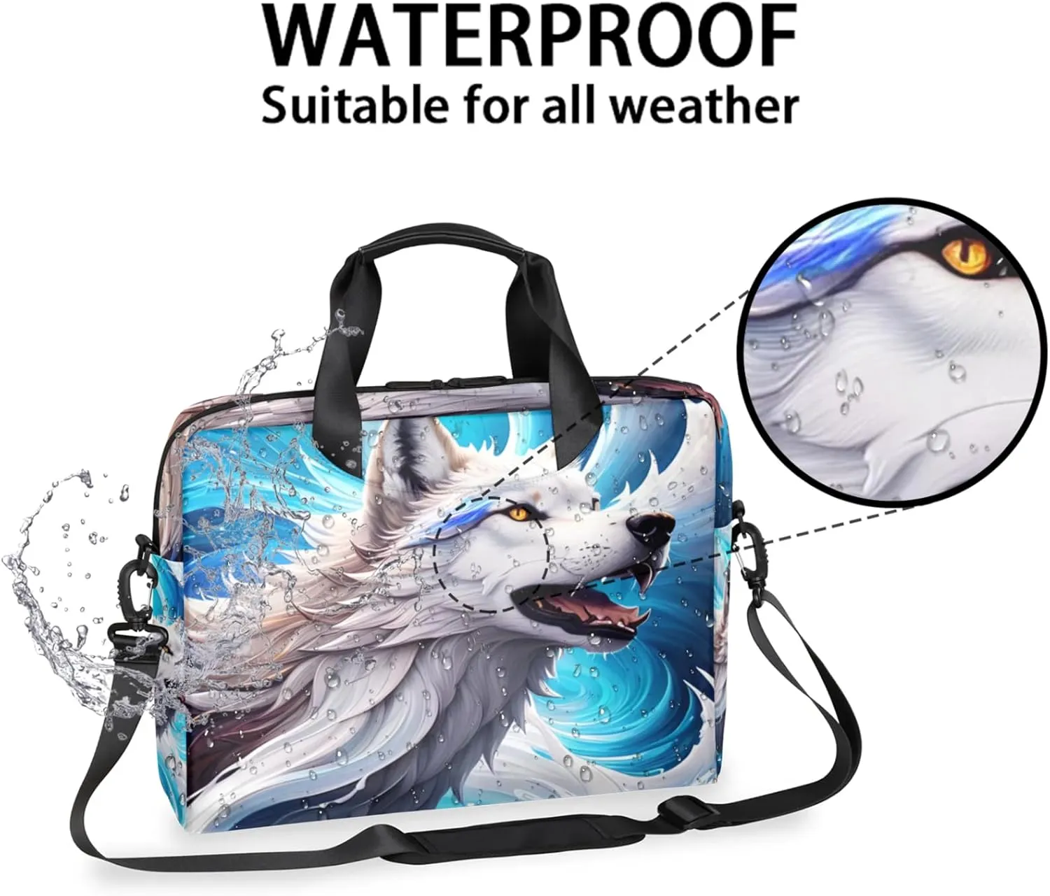 cfpolar Laptop Bag Laptop Satchel Briefcase Adjustable shoulder Carrying for 15 inch-16 inch Laptop-3