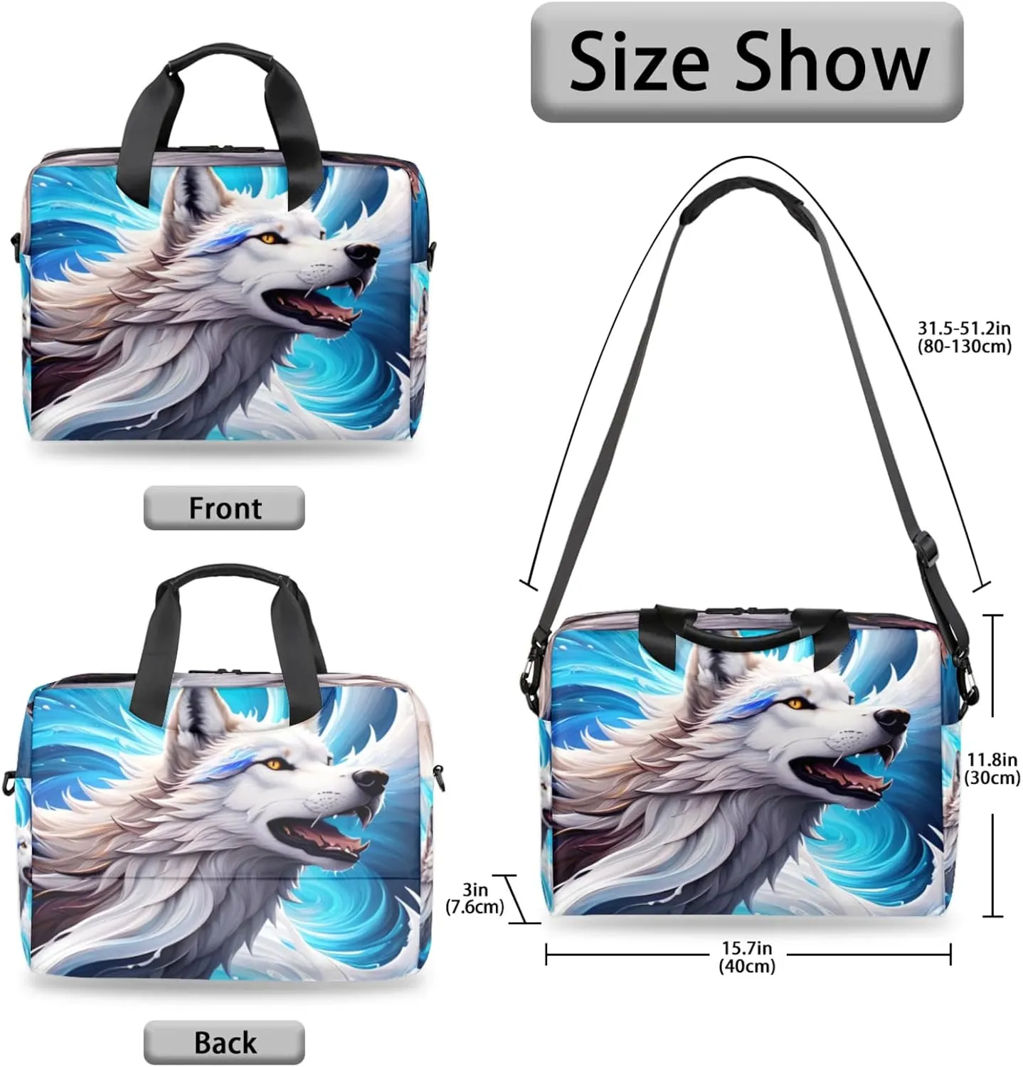 cfpolar Laptop Bag Laptop Satchel Briefcase Adjustable shoulder Carrying for 15 inch-16 inch Laptop-3