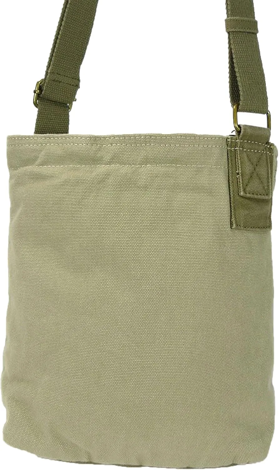 CHALA Patch Cross-Body Women Handbag, Sand Canvas Messenger Bag