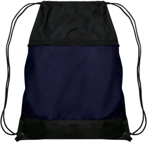 CHAMPRO Polyester Drawstring Sackpack - 18" H x 14" W, Navy