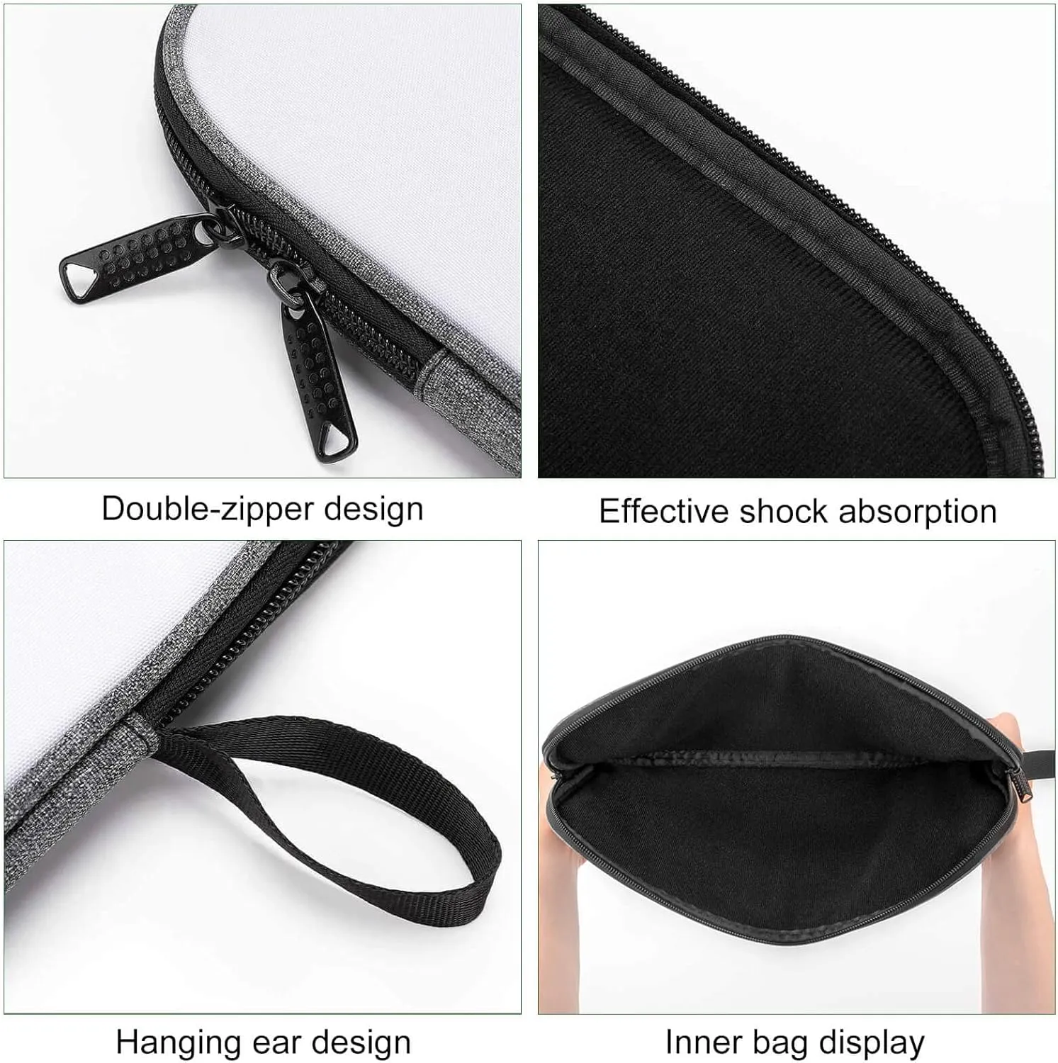 Checkered Black And White Large Capacity Portable Laptop Case Unisex