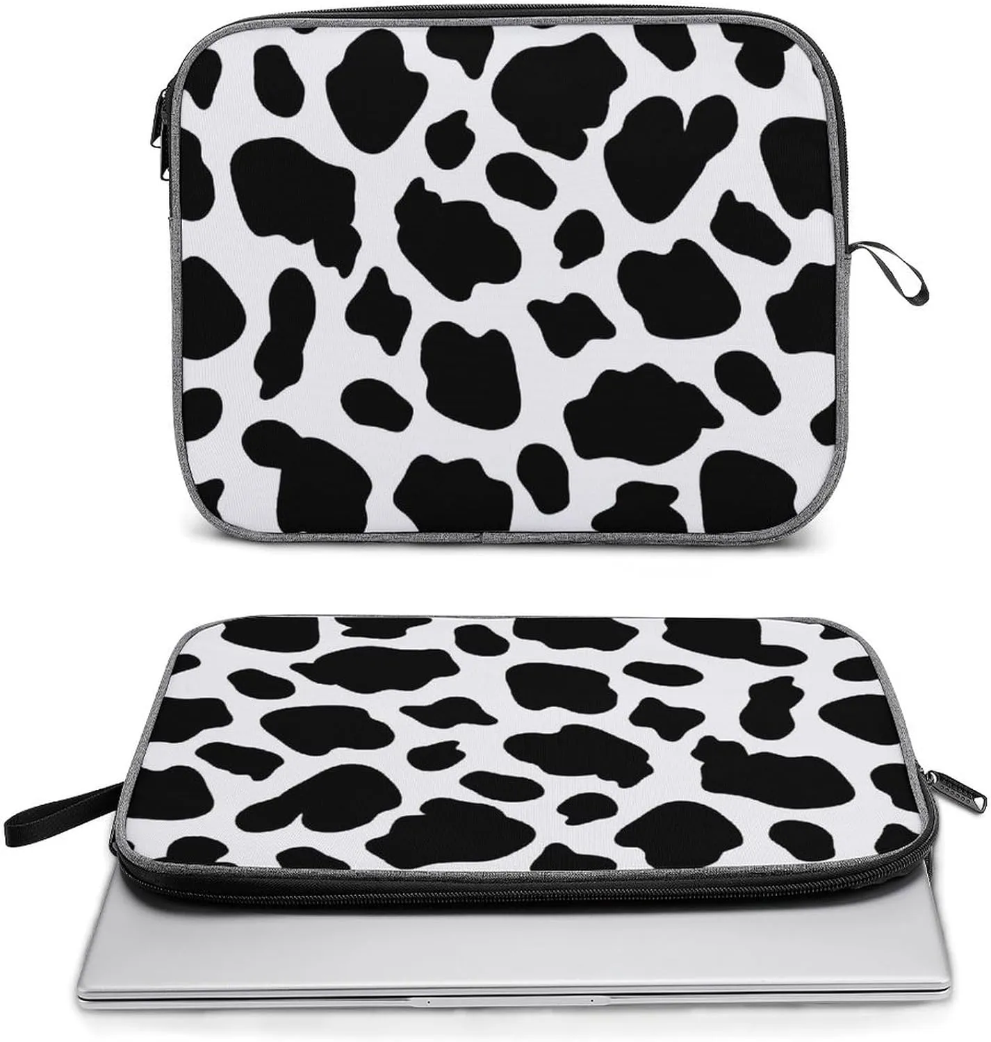 Checkered Black And White Large Capacity Portable Laptop Case Unisex