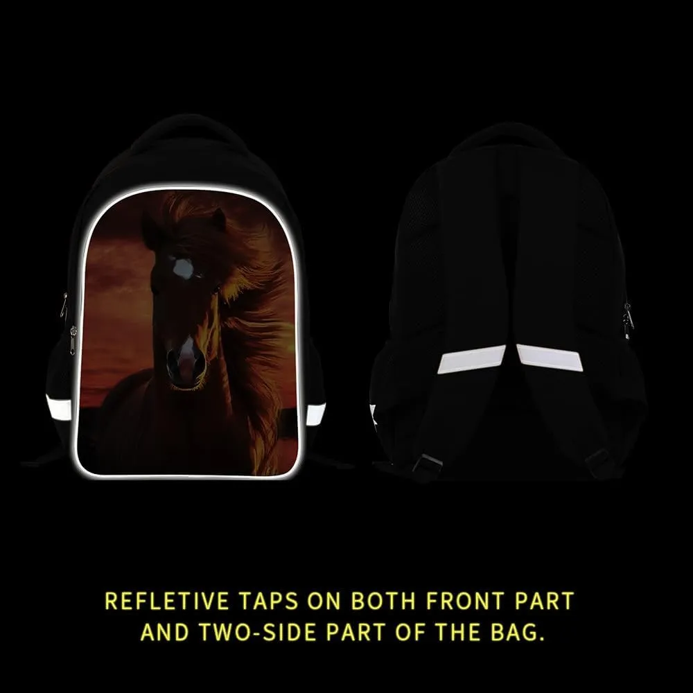 Children Plush Horse Backpack Teenager Outdoor Bookbag Boys Girls Large Day Pack Shoulder Pack
