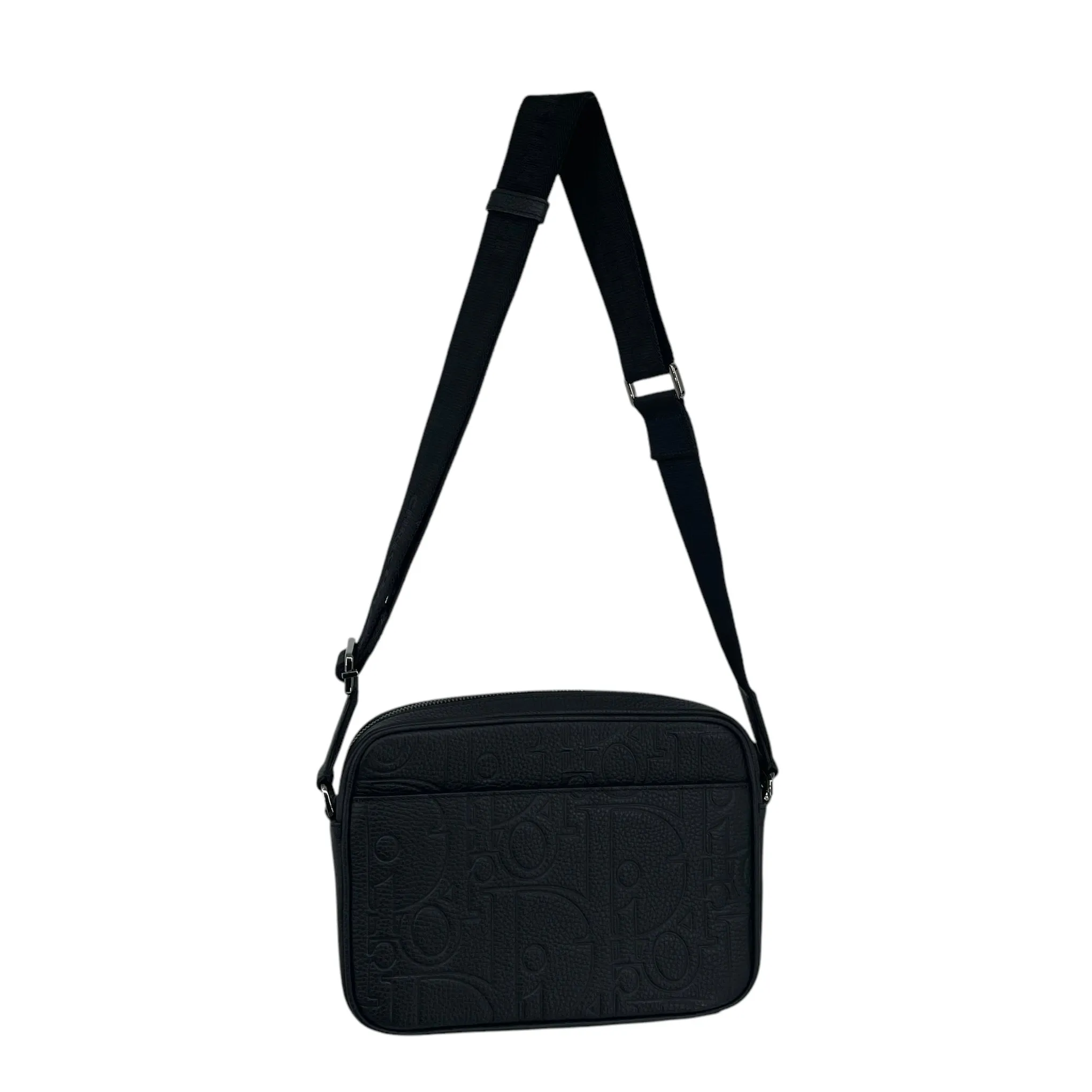 Christian Dior/Bag/OS/Monogram/Leather/BLK/RIDER 2.0 ZIP MESSENGER