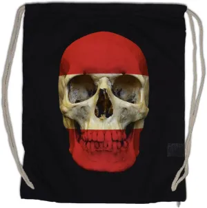Classic Peru Skull Flag Drawstring Bag Gym Sack