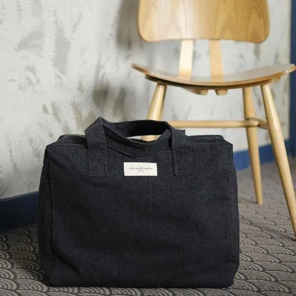 Célestin Black Recycled Cotton Canvas 24-hr Bag