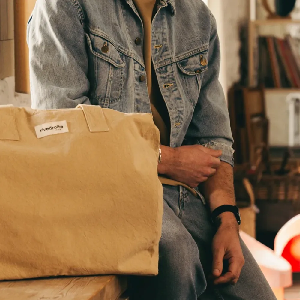 Célestin Sand Beige Recycled Cotton Canvas 24-hr Bag