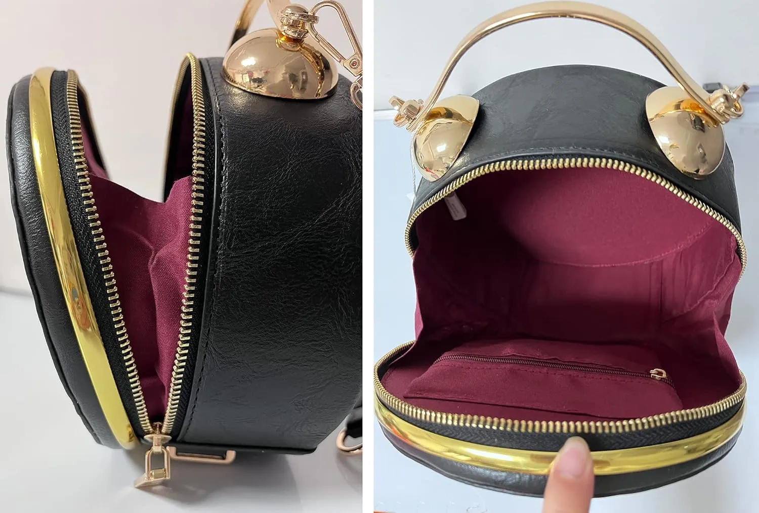 Clock Shaped Purse Women Classic Retro Handbag Crossbody Messenger Shoulder Bag Steampunk Unique Novelty Clock Bag