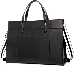 CLUCI Laptop Tote Bag for women 15.6 inch Computer Briefcase Leather Work Shoulder Bags Handbag for Office,School,Travel