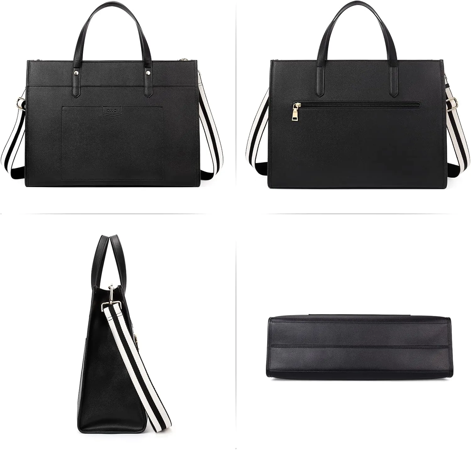 CLUCI Laptop Tote Bag for women 15.6 inch Computer Briefcase Leather Work Shoulder Bags Handbag for Office,School,Travel