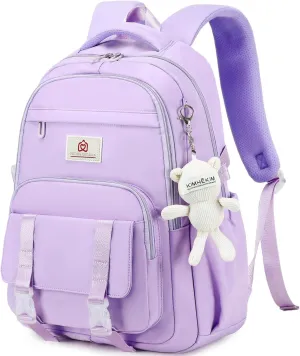 College Backpack Laptop Backpacks 15.6 Inch for Men Women Elementary Middle High School Book Bag For Teens Girls Boys Student Anti Theft Travel Daypack Large Bookbags-Purple