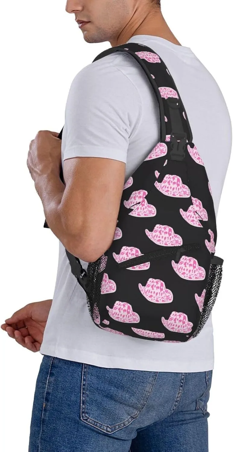 Colorful Cow Pattern Sling Bag Casual Chest Bags Adjustable Crossbody Bag Shoulder Backpack For Travel Hiking
