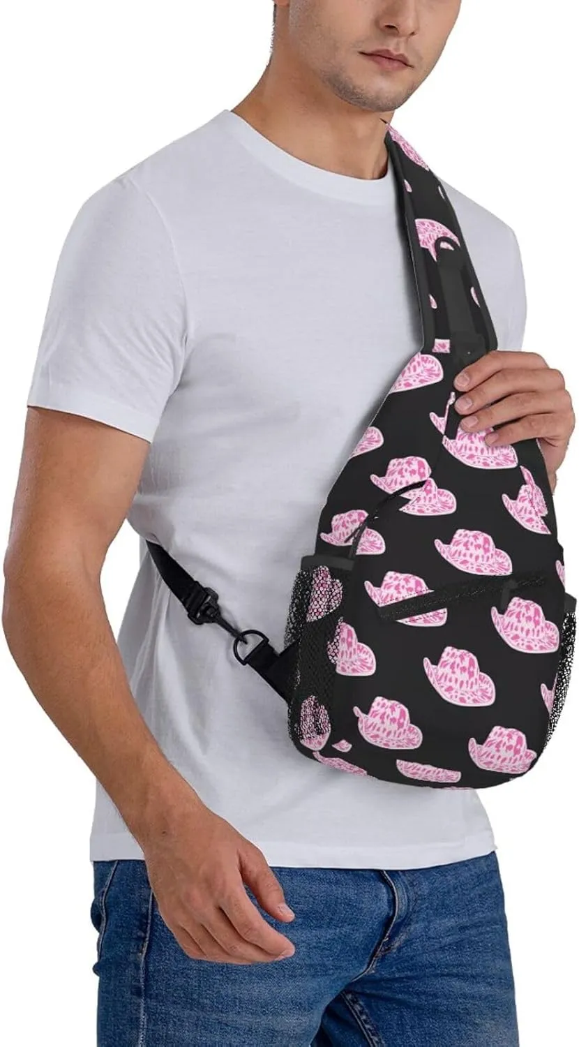 Colorful Cow Pattern Sling Bag Casual Chest Bags Adjustable Crossbody Bag Shoulder Backpack For Travel Hiking