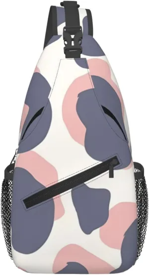 Colorful Cow Pattern Sling Bag Casual Chest Bags Adjustable Crossbody Bag Shoulder Backpack For Travel Hiking