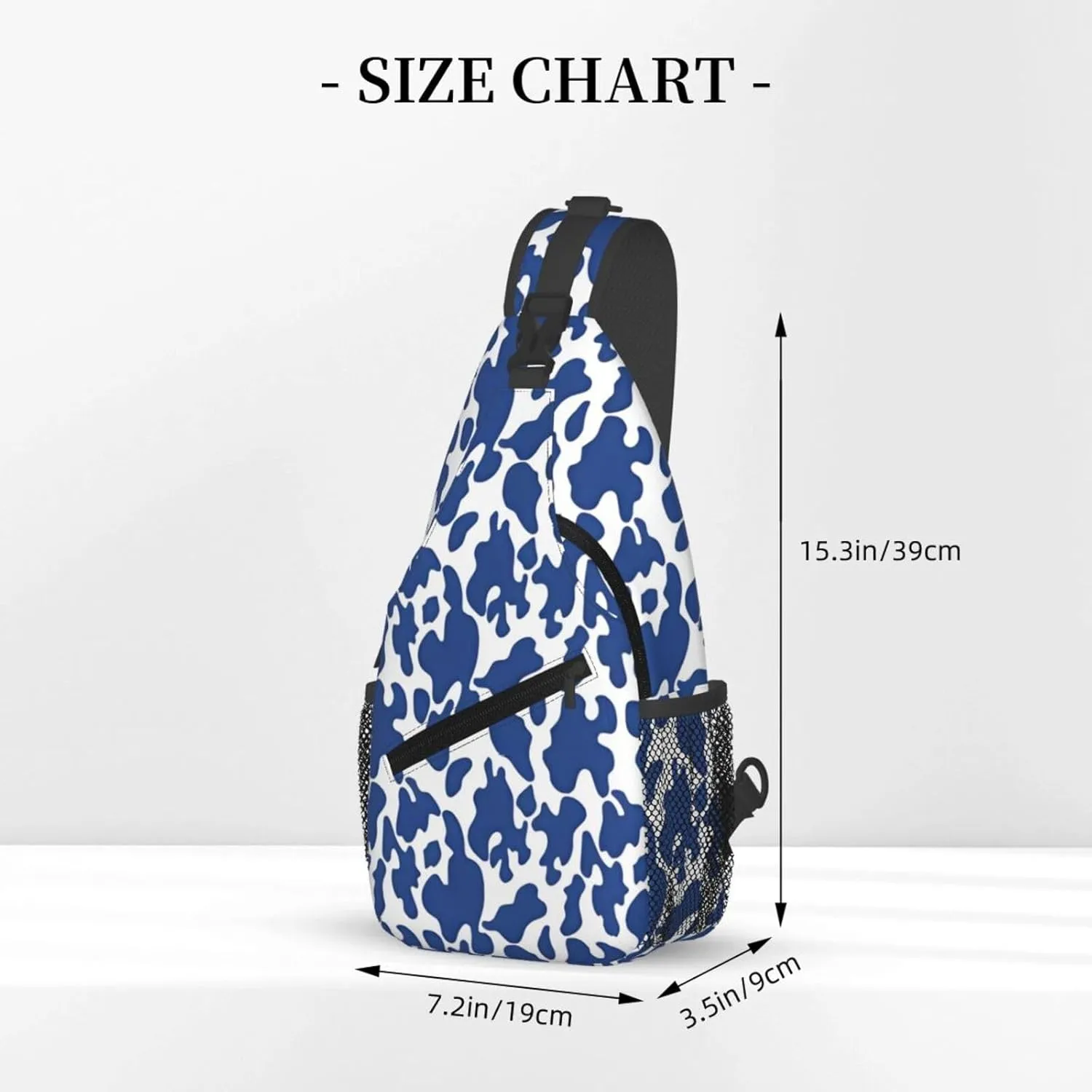 Colorful Cow Pattern Sling Bag Casual Chest Bags Adjustable Crossbody Bag Shoulder Backpack For Travel Hiking