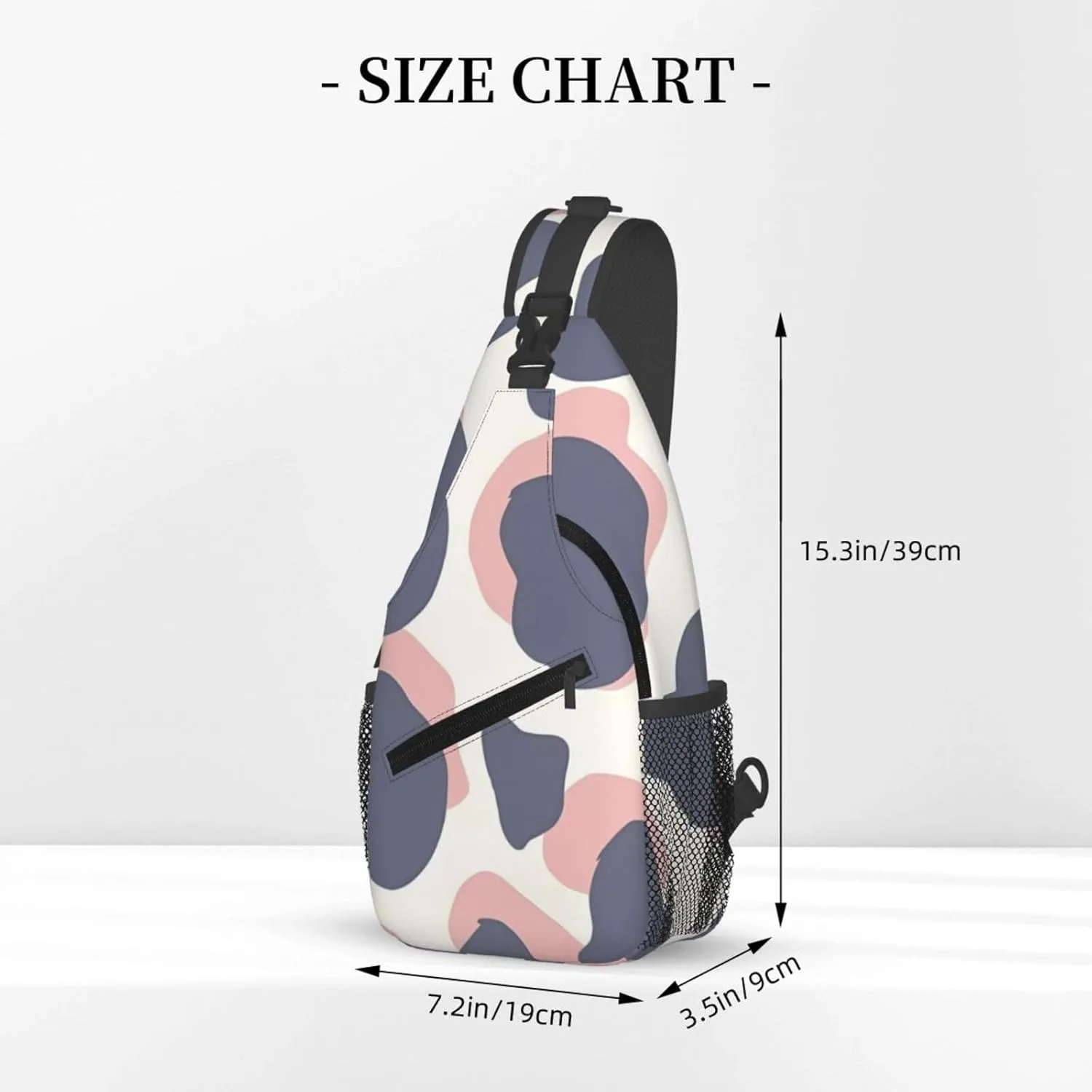 Colorful Cow Pattern Sling Bag Casual Chest Bags Adjustable Crossbody Bag Shoulder Backpack For Travel Hiking