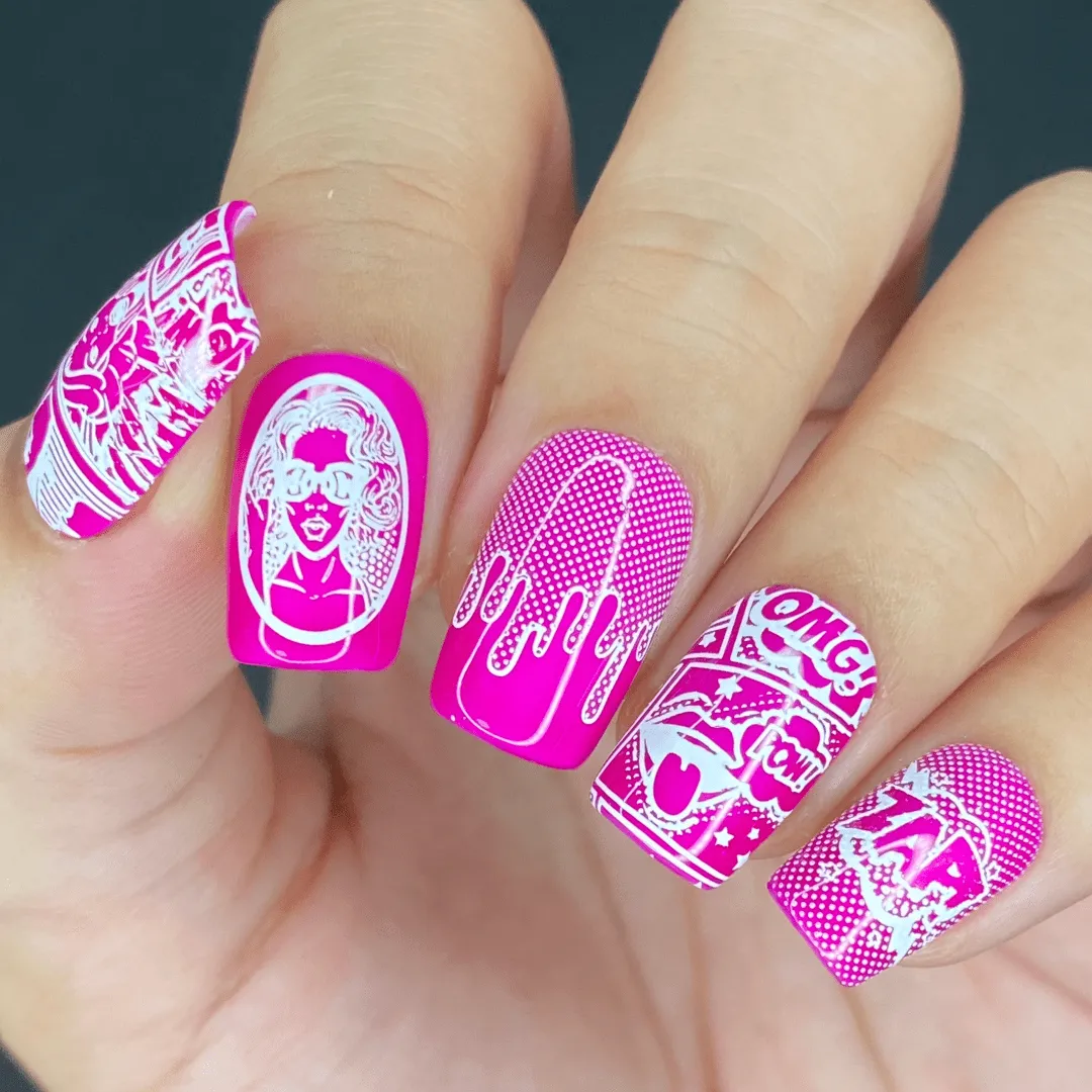 Comic Strip (M407) - Nail Stamping Plate