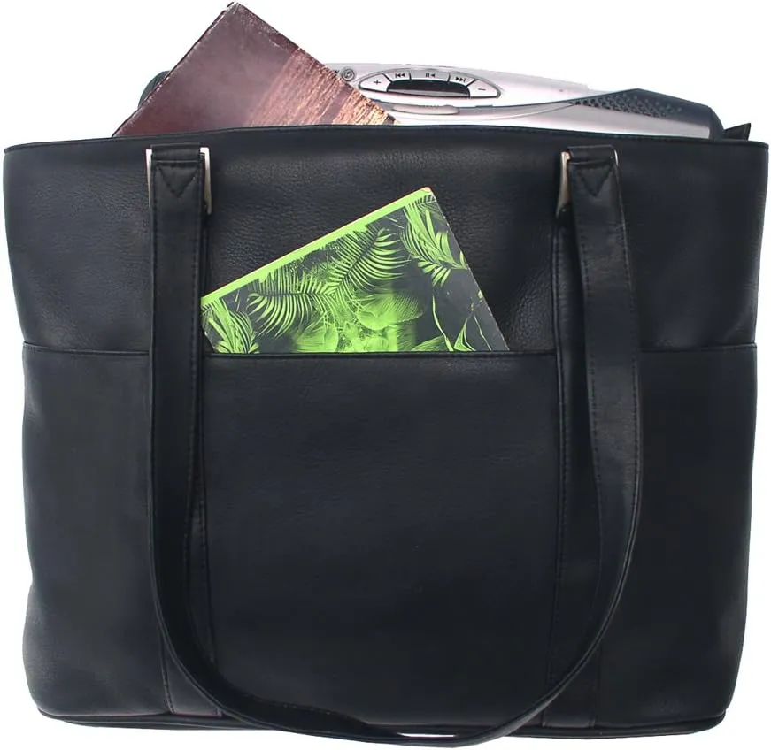 Computer Tote Bag, Black, One Size