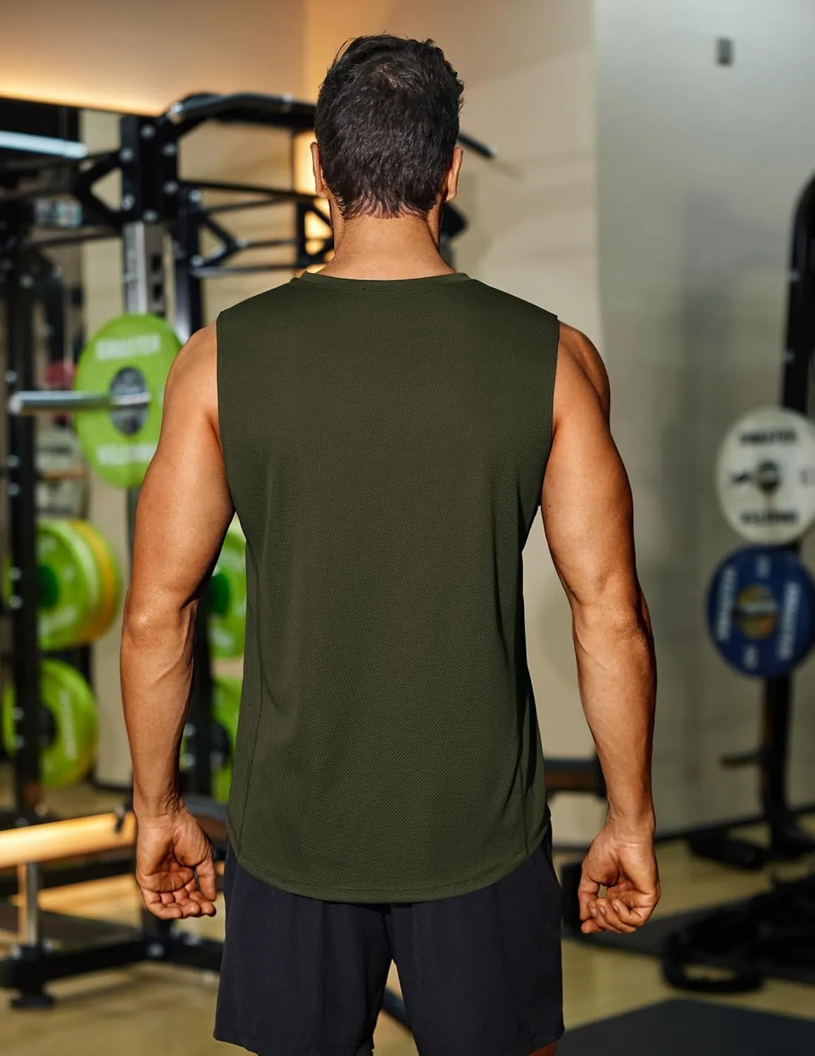 COOFANDY Sleeveless Muscle Shirts for Men Dry Fit Workout Gym Tank Tops Summer Swim Beach Shirt