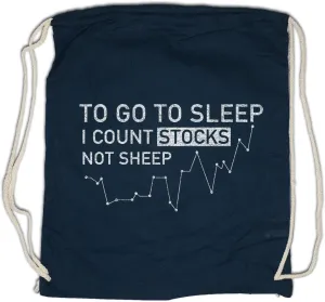 Count Stocks Not Sheep Drawstring Bag Gym Sack