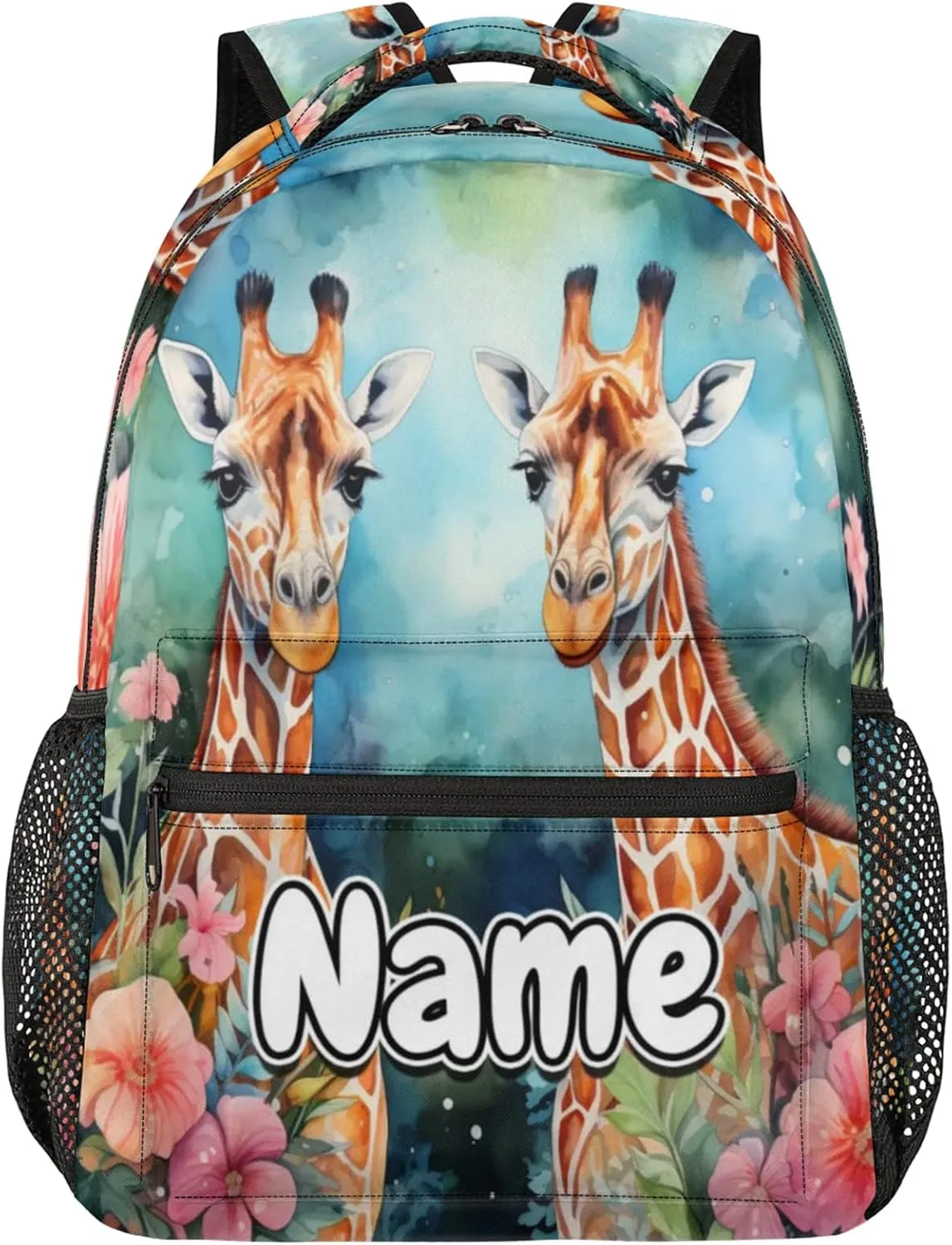 Couple Giraffes Large Backpack Fashion Travel Backpacks for Business Women Men Casual Laptop Bag Waterproof Lightweight Shoulder Bags 16in