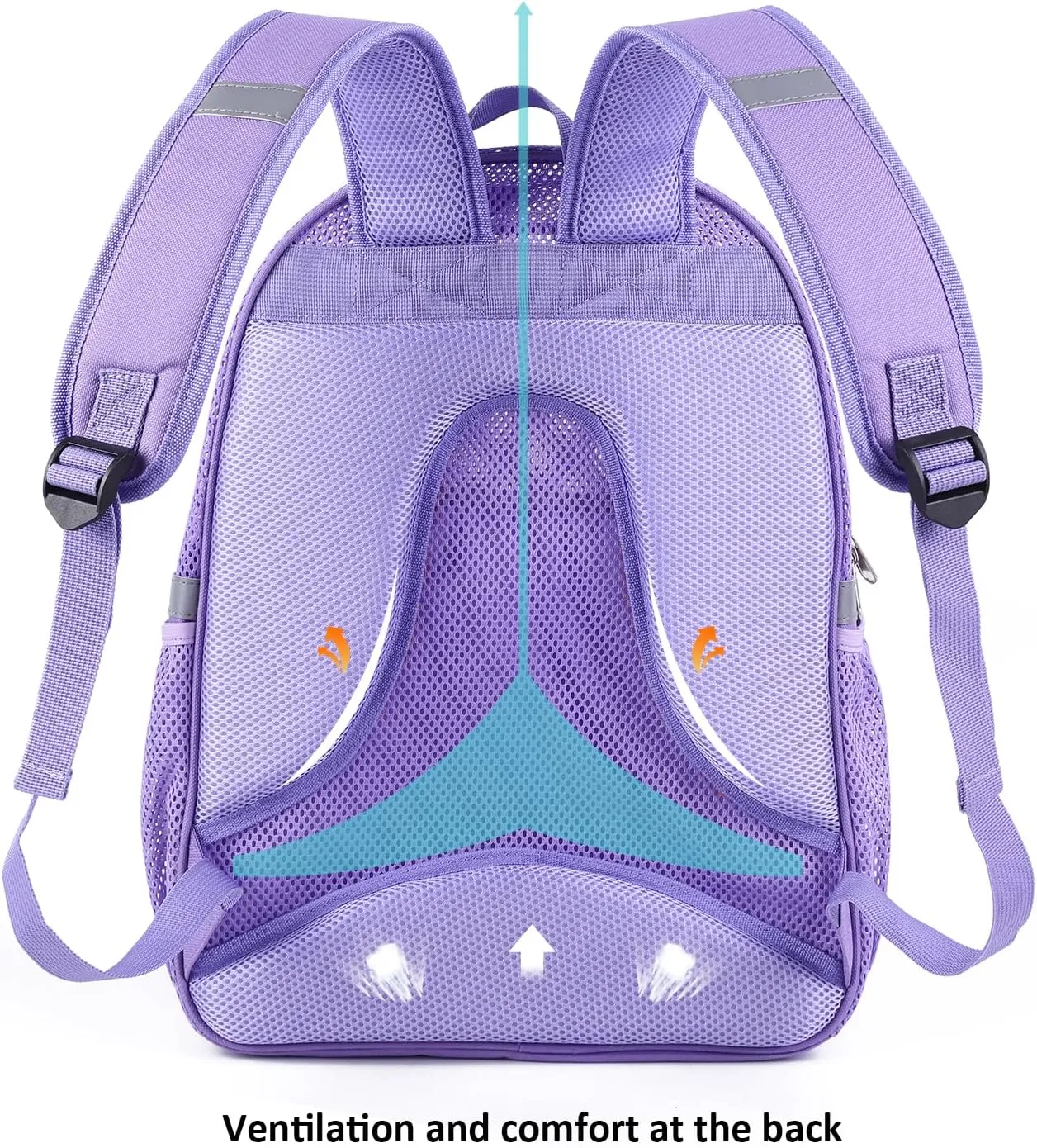 COVAX Mesh Backpack for Adults, Mesh School Bookbag Girls Boys, Semi-transparent net Back Pack for Gym, Work, Sports, Travel (Purple)