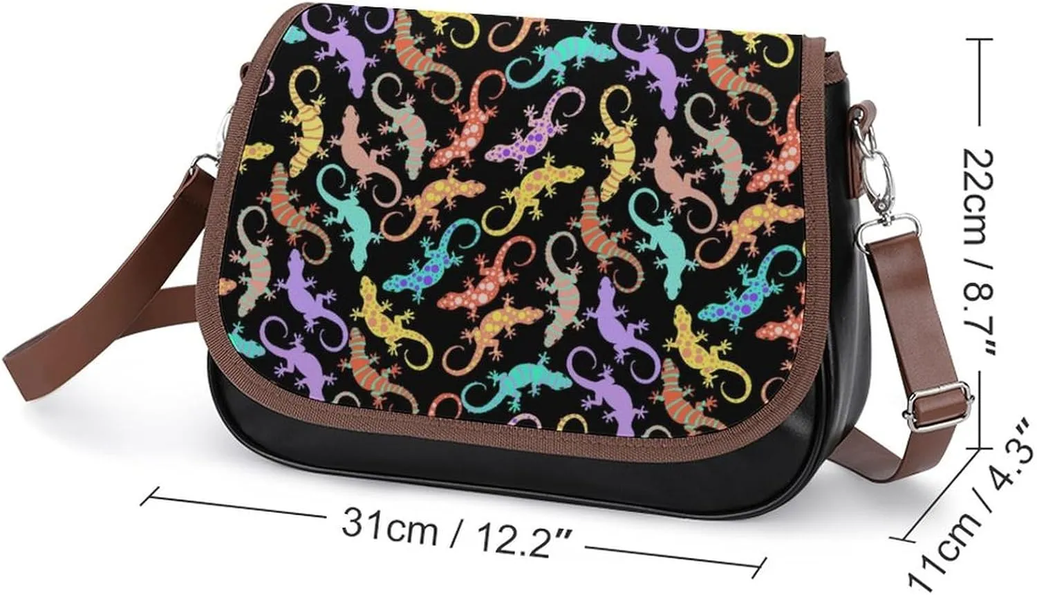 Crescent Stars Women's Shoulder Handbag Large-Capacity Crossbody Bag Built-in Compartment Pocket Messenger Bag