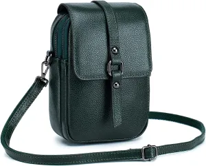 Crossbody Phone Bag Messenger Shoulder Bag Genuine Leather Phone Pouch