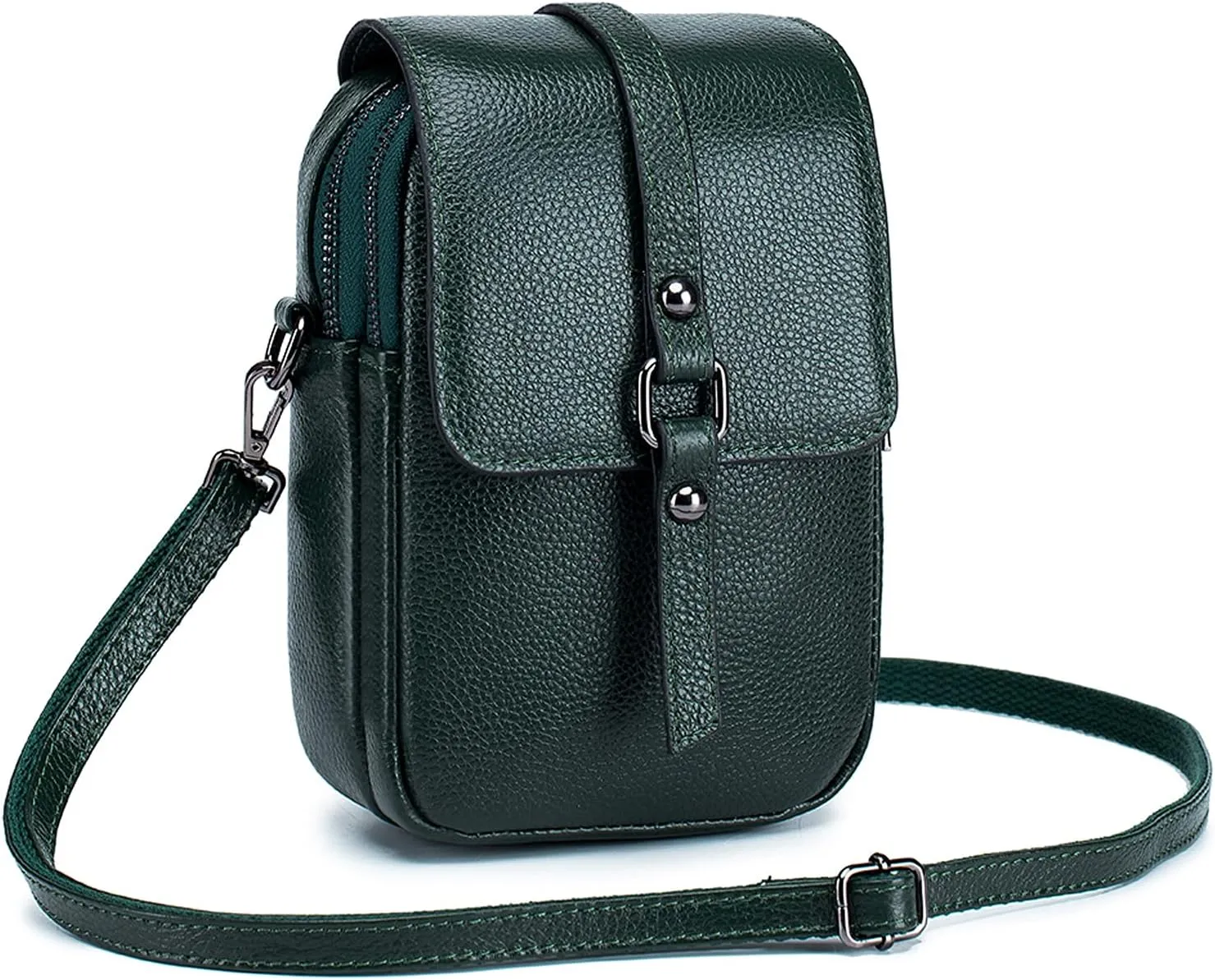 Crossbody Phone Bag Messenger Shoulder Bag Genuine Leather Phone Pouch