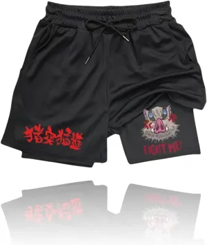 CROWN Anime Shorts - Breathable Compression Gym Short with Pockets