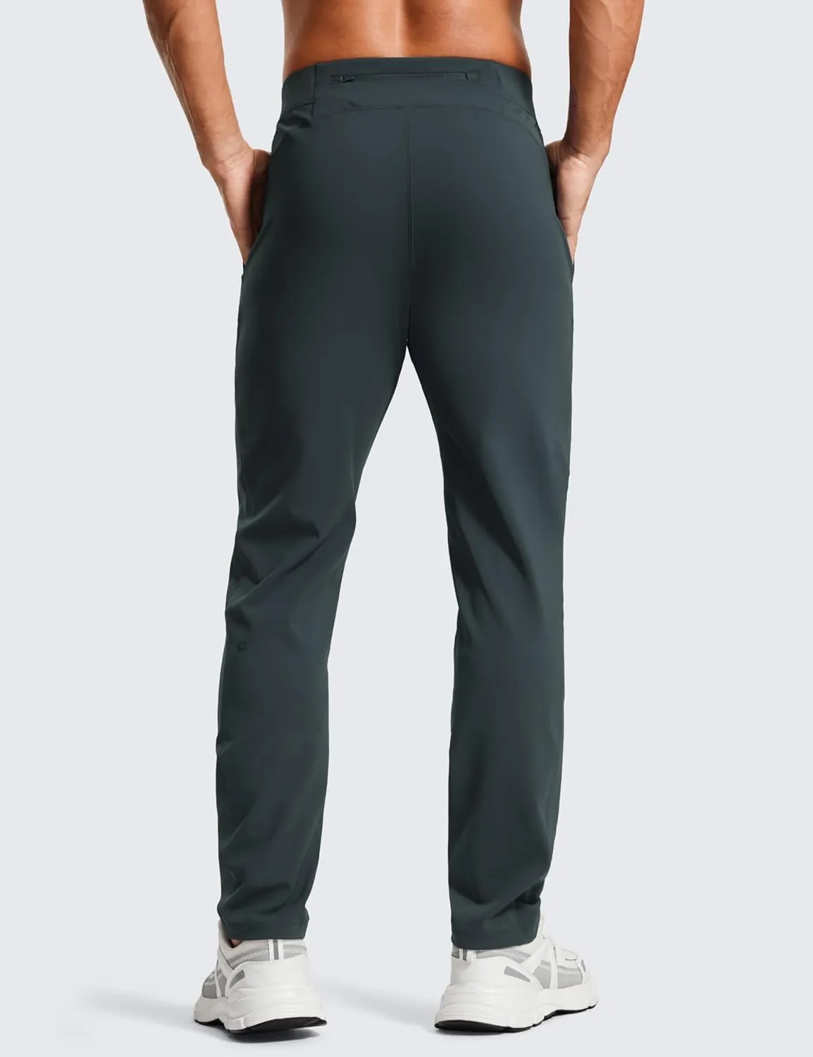 CRZ YOGA 4-Way Stretch Athletic Pants for Men 30" Workout Lounge Casual Work Jogger with Zip Pocket