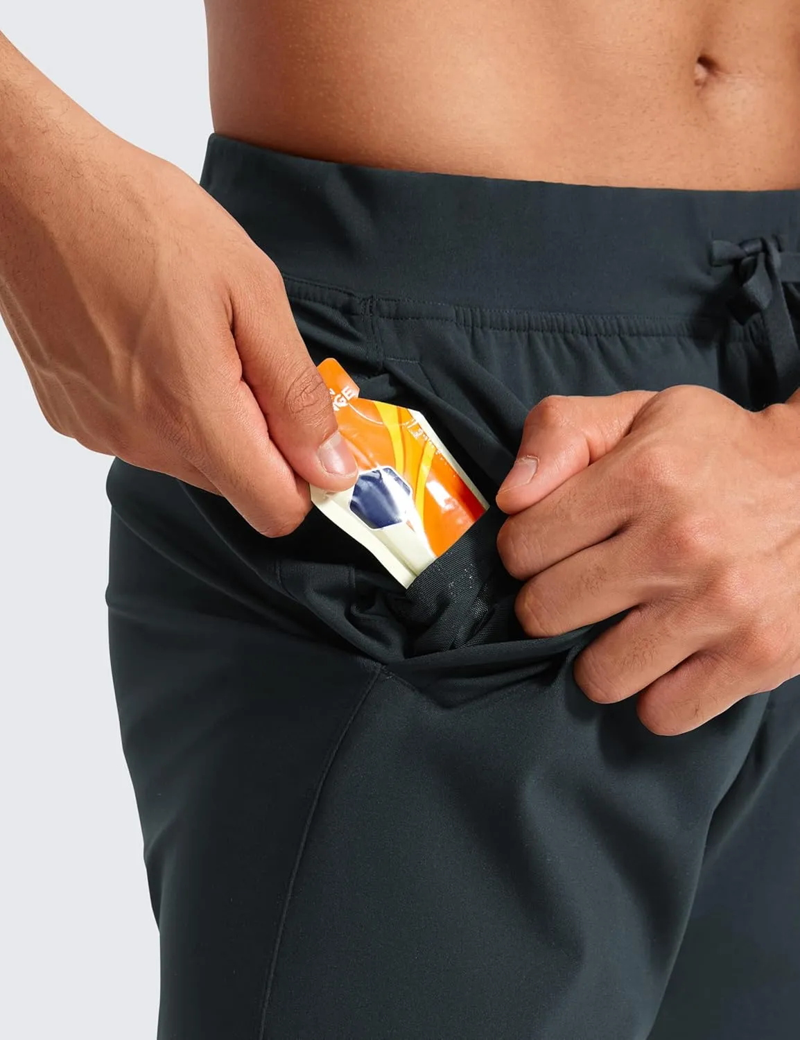 CRZ YOGA 4-Way Stretch Athletic Pants for Men 30" Workout Lounge Casual Work Jogger with Zip Pocket