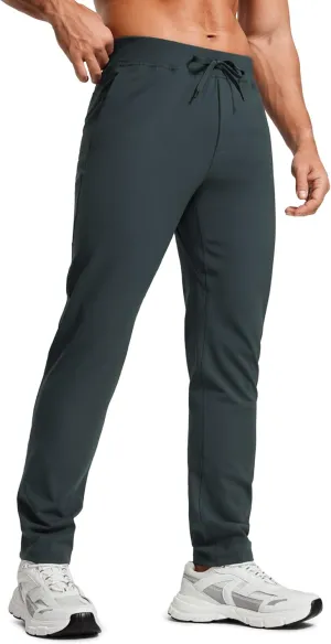 CRZ YOGA 4-Way Stretch Athletic Pants for Men 30" Workout Lounge Casual Work Jogger with Zip Pocket