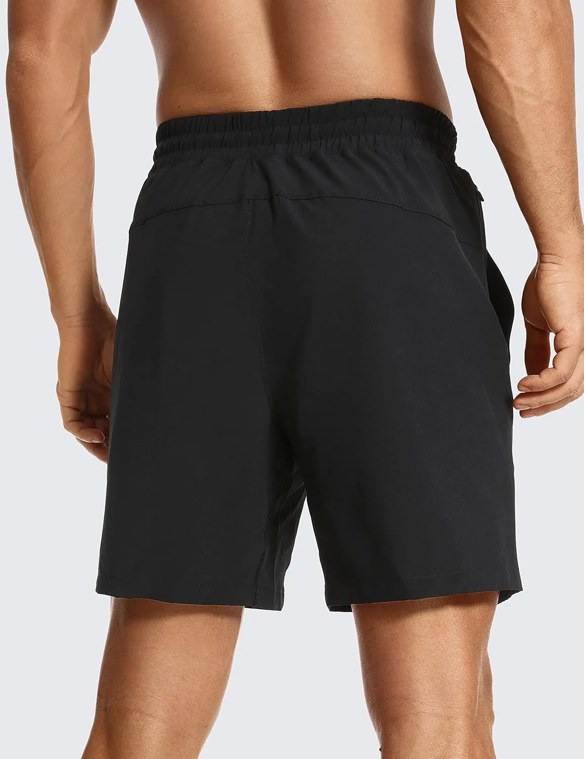 CRZ YOGA Men's Linerless Workout Shorts - 7'' Quick Dry for Running Sports Athletic Gym with Pockets