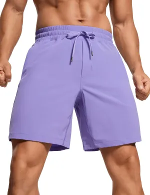 CRZ YOGA Men's Linerless Workout Shorts - 7'' Quick Dry for Running Sports Athletic Gym with Pockets