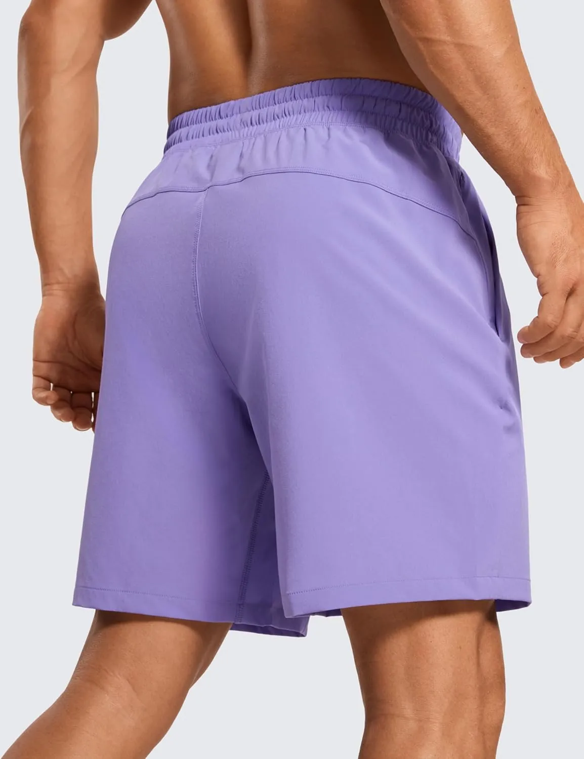 CRZ YOGA Men's Linerless Workout Shorts - 7'' Quick Dry for Running Sports Athletic Gym with Pockets
