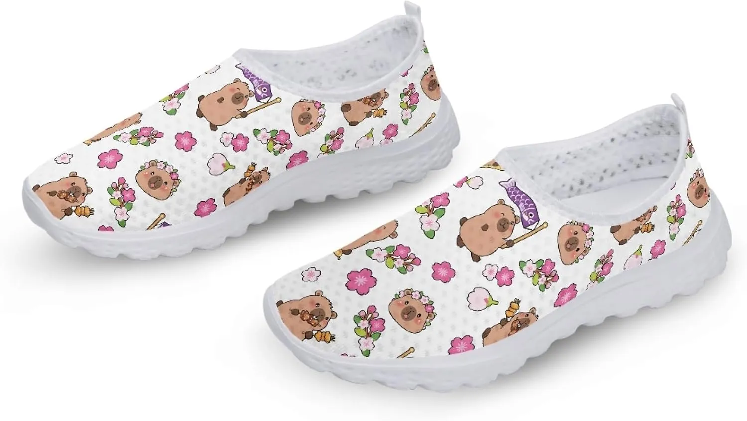 Cumagical Walking Shoes Breathable Mesh Wide Width Design Non Binding Upper for Comfort