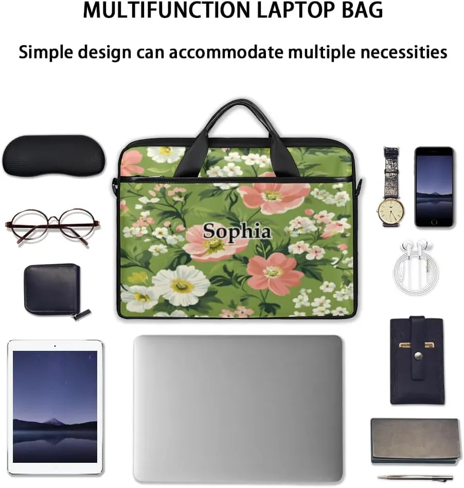 Custom-Laptop-Bag for-Adults Personalized Laptop-Shoulder-Bag with Name Computer-Bag Unicorn Work Bag