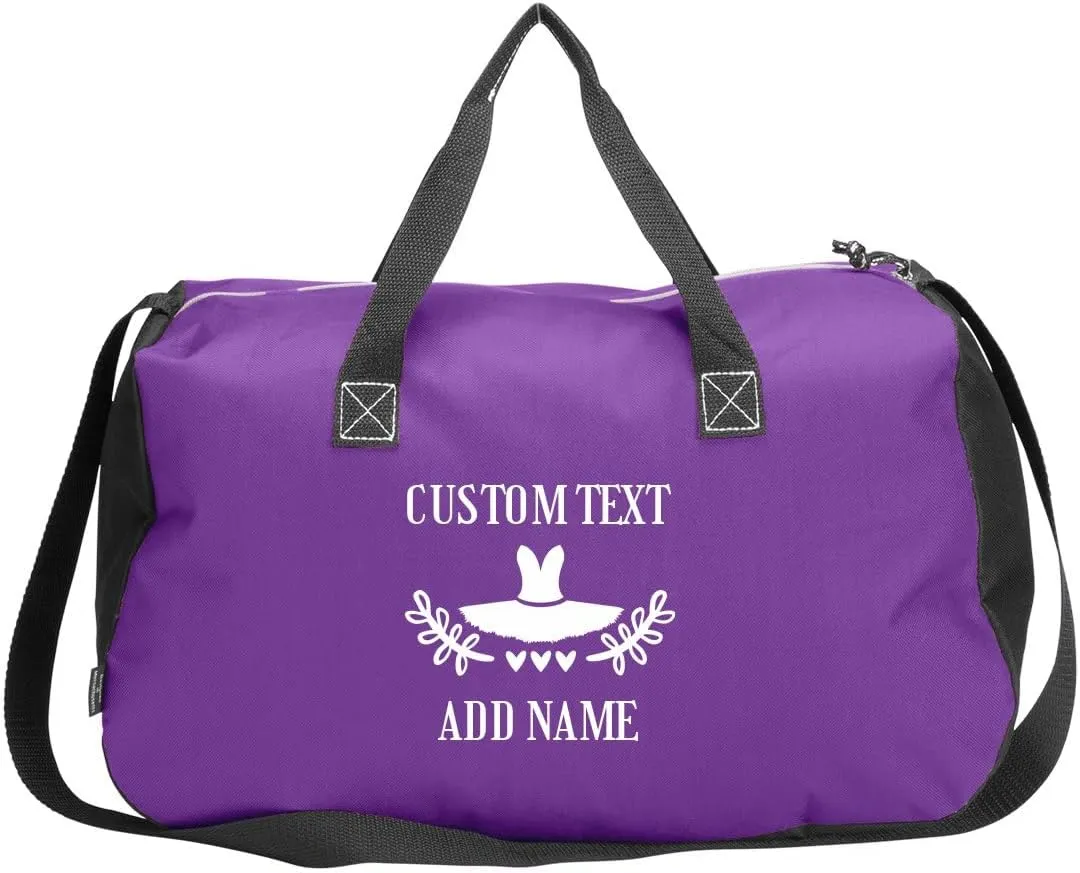 Custom Name & Text Bag For Dancer: Gym Duffel Bag