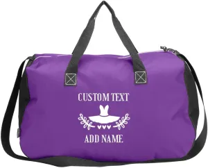 Custom Name & Text Bag For Dancer: Gym Duffel Bag