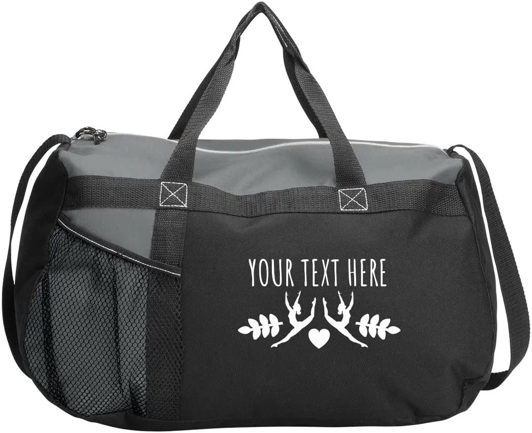 Custom Text Dancer Duffel: Gym Duffel Bag