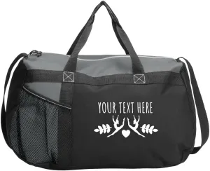Custom Text Dancer Duffel: Gym Duffel Bag