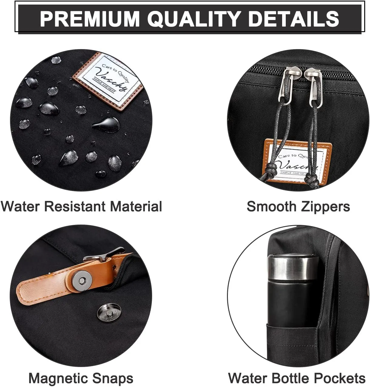 Customizable options Vintage Daypack 15Inch Rucksack Backpack Laptop Black Women, Men Bookbag for Water and Unbeatable range Unisex for Casual Fits School College Resistant