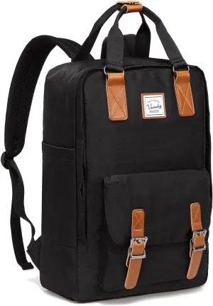 Customizable options Vintage Daypack 15Inch Rucksack Backpack Laptop Black Women, Men Bookbag for Water and Unbeatable range Unisex for Casual Fits School College Resistant