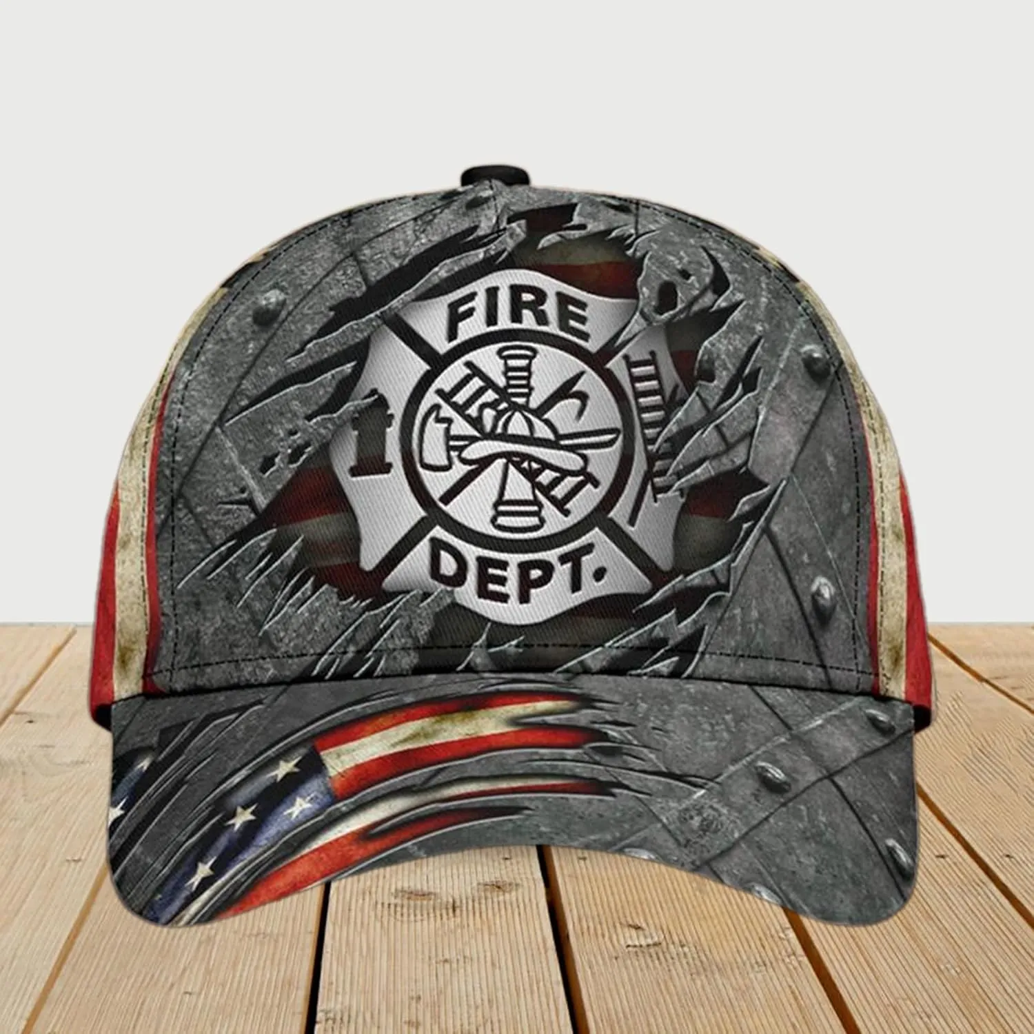 Customize Fire Department Badge Trucker Hat with Mesh Back Comfortable Firefighter Themed Meshback Caps Gift for Firemen