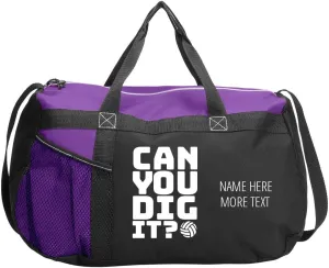 Customized Girl Dig It Volleyball Team Bag: Gym Duffel Bag