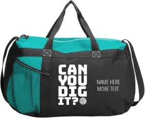 Customized Girl Dig It Volleyball Team Bag: Gym Duffel Bag