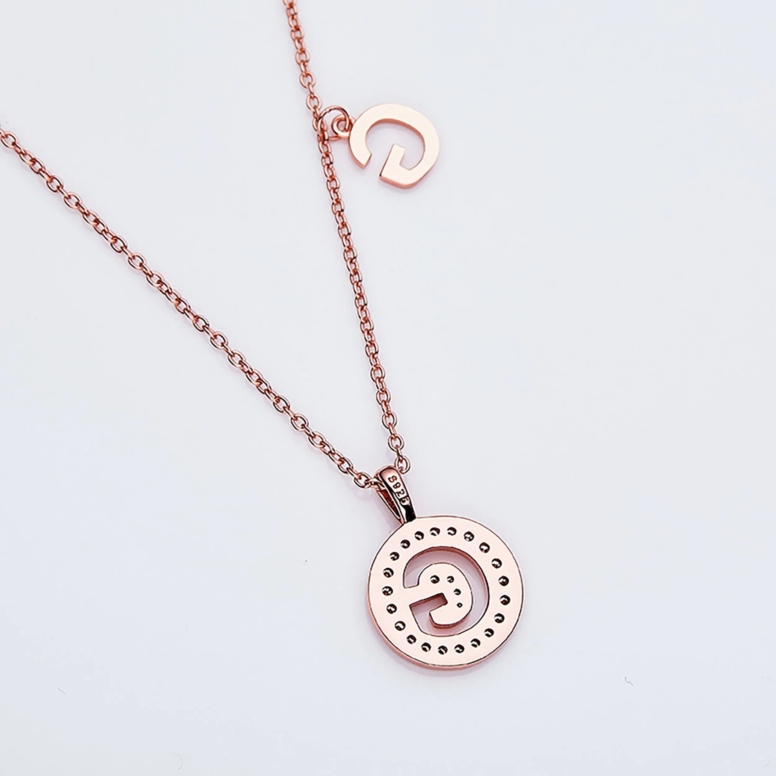 Customized "G" Letter Moissanite Diamond Necklace